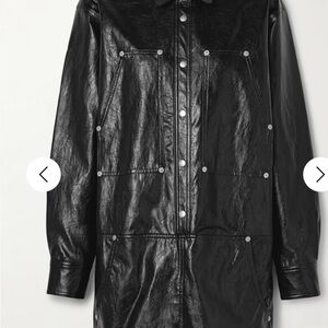 MARANT ÉTOILE
Ayali crinkled-faux leather mini shirt dress
Black
FR 34 NWT